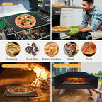 Baking Steel for Oven & Grill, Pizza Steel, Duvecfoi 16x13.4” Pizza Baking Pan for Artisan Pizza, Multi-Purpose Baking Tool for Home Cooks & Pizza Lovers, Fast Heating(.25" Thick)