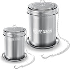 House Again Tea Infuser (2 Pack, Large + Small), Extra Fine Mesh Tea Strainers for Loose Tea, 18/8 Stainless Steel Tea Strainer with Extended Chain Hook, Tea Steeper