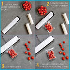 Houseables Vacuum Seal Bags, Vacuum Sealer Rolls, Sous Vide Bags, Food Saver Rolls, 2 Pack, 11 Inch & 8 Inch x 50FT, Commercial Grade, Vaccum Sealed Storage, Microwave & Freezer Safe, Store A Meal