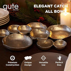 9 Cluster Decorative Bowls Bright Silver Snack Tray Bowl Chip & Dip Serving Piece Strong Brass Centerpiece Beautiful Room Accent & Entertaining Parties Home Decor Wedding Gifts 22 Inch Decorative Gift