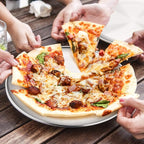 P&P CHEF Pizza Pan Set of 2, Stainless Steel Pizza Tray, Round Pizza Plate For Pie Cookie Pizza Cake, Non Toxic & Heavy Duty, Dishwasher Safe & Easy Clean, 12 Inch & Silver