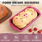 Bread Pans for Homemade Bread：9.5 x 5 Inch Silicone Loaf Pan for Baking with Metal Frame - Nonstick Banana Loaf Tin Tray for Sandwich Sourdough Pumpkin Sour Dough - for Oven Kitchen Home Bakers