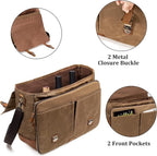 Lodrid Vintage Bartender Kit Bag with Flexible Compartments for Wine, Leather Waxed Canvas Bartender Tote with Removable Dividers, Bar Bag with Handle and Shoulder Strap, Case Only, Patent Design