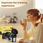 5 Pack Ninja Reusable Coffee Pods: Reusable K Cups for Ninja Coffee Maker - Refillable Coffee Filters for 3-Needle Ninja DualBrew Pro CFP200 CFP201 CFP300 CFP301 CFP305 CFP400（Only for 3-Hole Version)
