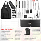 Kaluns BBQ Accessories, Complete Grill Set Dad Gifts for Fathers Day, 40 Pcs Premium Heavy Duty Stainless Steel Barbecue Grill Accessories for Outdoor Grill Gifts for Men