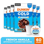 Dunkin' Cold French Vanilla Flavored Coffee, 60 Keurig K-Cups