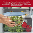 GUZZINI 10" Salad Spinner with Lid - Acid Yellow, Wash, Spin & Dry Vegetables, Fruits, Salad, Built in Draining - Fruit Washer Fruit Dryer, Home Gadgets & Kitchen Tools
