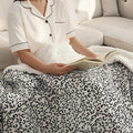 Electric Heated Blanket Full Size 72x84 - Leopard Print Flannel Soft Heating Blanket with 10 Heat Levels & Auto Shut Off, Machine Washable Warm Throw for Bed Couch, Black White