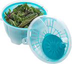 Mabel Home Salad Spinner, Salad Tosser and Mixer, 5,5 Quart, Vegetable Spinner -EXTRA Salt&Pepper Shaker inc. (Blue)