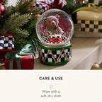 MACKENZIE CHILDS Snow Globe, Christmas Decor for Living Room, Holly Bear
