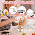 E-far Small Cake Pans Set of 2, 5 Inch Stainless Steel Mini Round Baking Pan Tins - Non-Toxic & Leak-Proof Cake Mold for Smash Birthday Layer Tiered Cheesecake, Easy Clean & Dishwasher Safe