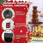 Commercial Chocolate Fountain 4 Layers 11Lbs Large Chocolate Fondue Tower Stainless Steel Hot Chocolate Waterfall for Nacho Cheese Knob Control