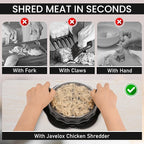 Chicken Shredder Tool Twist – Large Chicken Breast Shredder & Grinder with Meat Tenderizer & Cleaning Brush – BPA-Free, Ergonomic Design for Shredded Chicken, Pulled Pork, Beef & More