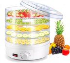 5 Tier Food Steamer with Stackable Baskets, Adjustable Temperature Control, Auto Shutoff, White