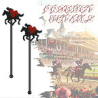30 Pcs 6 Inch Derby Horse Racing Drink Stirrers with Red Rose, Plastic Racing Swizzle Sticks for Cocktails Reusable Horse Party Decorations for Derby Day Bar Home Party Favors