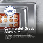 New Star Foodservice Commercial-Grade 18-Gauge Aluminum Sheet Pan/Bun Pan (13 L x18 W x1 H (Half Size) Measure Oven)