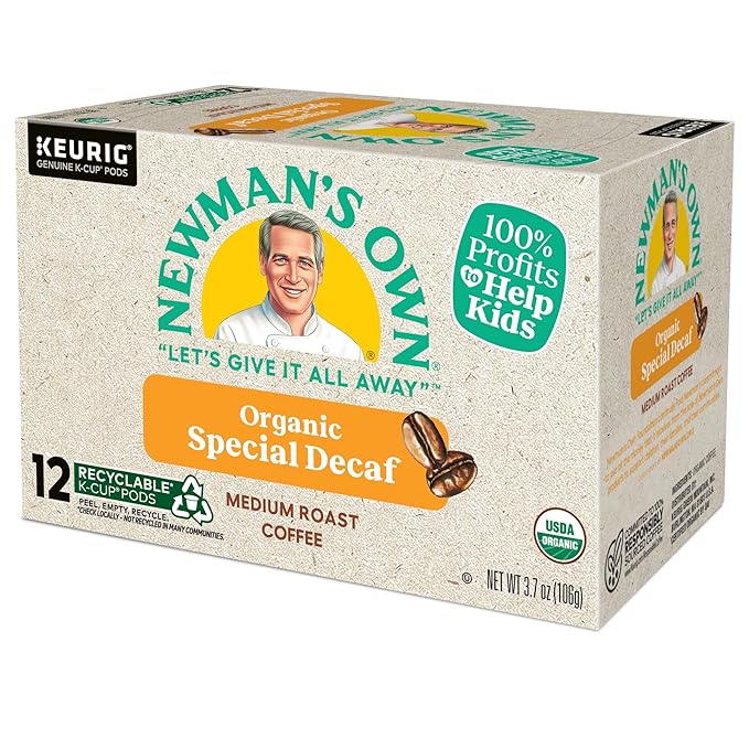 Newman's Own Organics Special Blend Decaf Keurig Single-Serve K-Cup Pods, Medium Roast Coffee, 72 Count