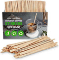 500 Count Wooden Coffee Stir Sticks, Bulk Wood Stirrers for Coffee and Tea, Disposable Drink Stirrers for Hot Drinks, 5 Inch Wooden Coffee Stirrers for Home, No Plastic Stir Sticks
