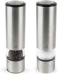 u'Select electric salt and pepper mills in stainless steel, 20 cm