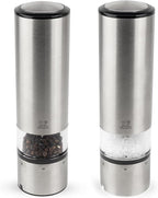u'Select electric salt and pepper mills in stainless steel, 20 cm