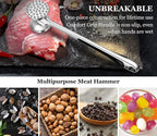 Meat Tenderizer Kitchen Mallet Hammer Tool Manual Pounder For Tenderizing Chicken Steak Beef Poultry
