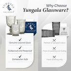Yungala Smokey Black Highball Glasses Set of 6 —10 oz Tall Drinking Glasses