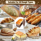 3 Pack Pullman Loaf Pans with Lids, 2.2LB 1LB 0.5LB Bread Pans, Non-stick Carbon Steel Bread Pans for Homemade Sandwich and Baking Sourdough Bread, Corrugated Toast Mold, Golden