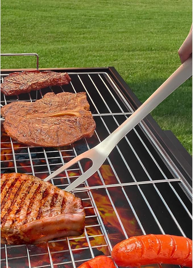 BBQ Grill Accessories Set, 14Pcs Barbecue Grill Tools, Stainless Steel BBQ Utensil Kit with Case for Smoker Camping, Idea Choice for Outdoor Kitchen Cooking, Gift for Men, Thanksgiving Day, Christmas