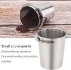 2Pcs 58mm Dosing Cup, Stainless Steel Espresso coffee Dosing Cup Espresso coffee Machine Accessories, Coffee Powder Feeder Part coffee Grinder Powder cup Compatible (2, Silver, 58mm)