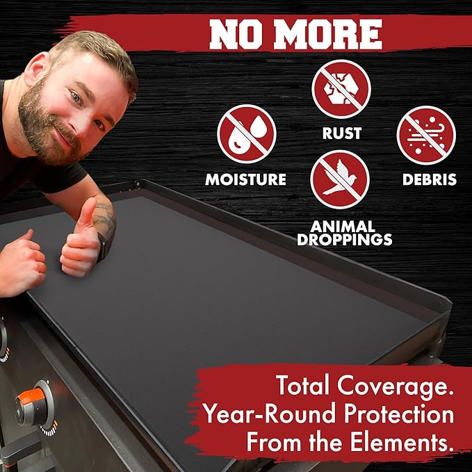 KITCHEN PERFECTION 22" Premium Silicone Griddle Cover Mat For Blackstone Griddle 22 Inch - Hermetic Protection From Rust & Debris All Year, Fits All Blackstone 22 Inch Models - Food Grade Silicone