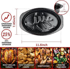 DIMESHY 13Inch Roasting Pan, Enamel on Steel, Black Covered Oval Roaster Pan with Lid, Small Cookware for Turkey, Small Chicken, Roast Baking Pan.