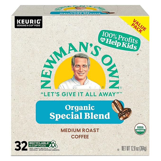 Newman's Own Organics Newman's Special Blend, Keurig Single-Serve K-Cup Pods, Medium Roast Coffee, 32 Count