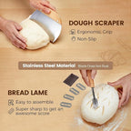 Banneton Bread Proofing Basket - Sourdough Starter Kit Banneton Sourdough Proofing Basket Set of 2, Sourdough Bread Baking Supplies for Making Baking Fermentation (9" Round Set of 2, 6 Accessories)