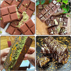 Chocolate Bar Mold, Non-Stick Chocolate Molds, Food Grade Silicone Deep Mold for Dubai Pistachio, Candy, Snacks