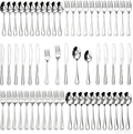 HIKAA 60-Piece Silverware Set for 12, 18/10 stainless Steel Flatware Set, Mirror Polished Cutlery Set, Dishwasher Safe Utensils for Home, Restaurant, Wedding Gift