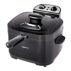 Amazon Basics 2.1-Qt (2.0L) Electric Deep Fryer with 8-Cup Oil Capacity, Adjustable Temperature Control, Timer, Easy Draining Removable Basket, Viewing Window, 1500W, Black