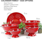 Calypso Basics by Reston Lloyd Powder Coated Enameled Colander, 1 Quart, Red