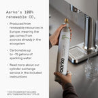 Aarke Carbonator lll, Sparkling & Carbonation Water Machine, Stainless Steel with PET BPA-Free Reusable Bottle Volume 1L/34 fl oz (Burgundy)
