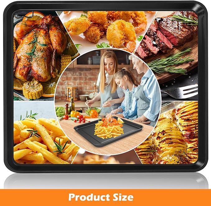 Air Fryer Grill Pan for Ninja Foodi DT251 DT201 DT200 Digital Countertop Oven, 13.6 * 11.6'' Air Fryer Grill Plate Crisper Plate Rack Accessories Replacement Parts Tray,Dishwasher Safe
