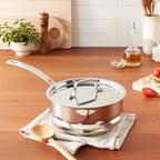 Cuisinart MCP116-20N MultiClad Pro Stainless Skillet, 20-cm, Universal Steamer w/Cover