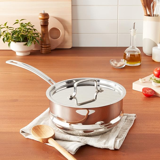 Cuisinart MCP116-20N MultiClad Pro Stainless Skillet, 20-cm, Universal Steamer w/Cover