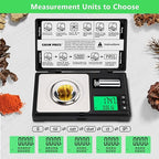 GRAM PRES High Precision Milligram Scale,50g/0.001g Digital Mini Pocket Gram Scale,Mg Scale for Weighing Powders,Jewelry, Medicine, Gem, Reloading, with Cal Weight, Tweezer ，Tray and Scoop