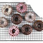 2pcs Silicone Donut Molds, Non-stick Donut Pan Resuable Silicone Baking Pans for Doughnut (Dia.-2.6in)