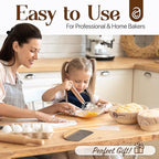 ABIOTO Sourdough Bread Baking Supplies and Bread Proofing Baskets - 9" Round & 10" Oval Indonesian Rattan Baskets, Liners, Danish Whisk, Bread Lame & Scrapers - 14 Piece Bread Making Kit for Beginners