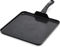 GreenLife Soft Grip Diamond Healthy Ceramic Nonstick 11" Griddle Pan, PFAS-Free, Dishwasher Safe, Black