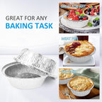 Mini Pie Tins 6 Inch 50Pcs Disposable - Aluminum Pie Pan for Baking Tarts, Cakes, and Quiche, Ideal Mini Pie Pans for Parties and Weddings(50, 6 Inch)