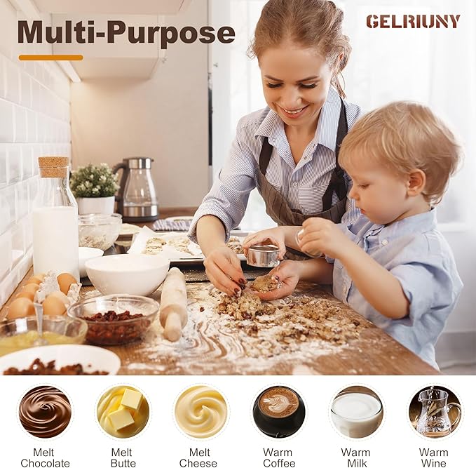 2026 Upgrade Chocolate Melting Machine,2x1L Chocolate Melting Pot with Candy Dipping Tools,Electric Chocolate Tempering Machine for Chocolate,Candy,Butter Making Warming Coffee Milk Wine(80W, 110V)