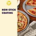 Wilton Recipe Right 12-Inch Pizza Pans, 2-Piece Set, Steel