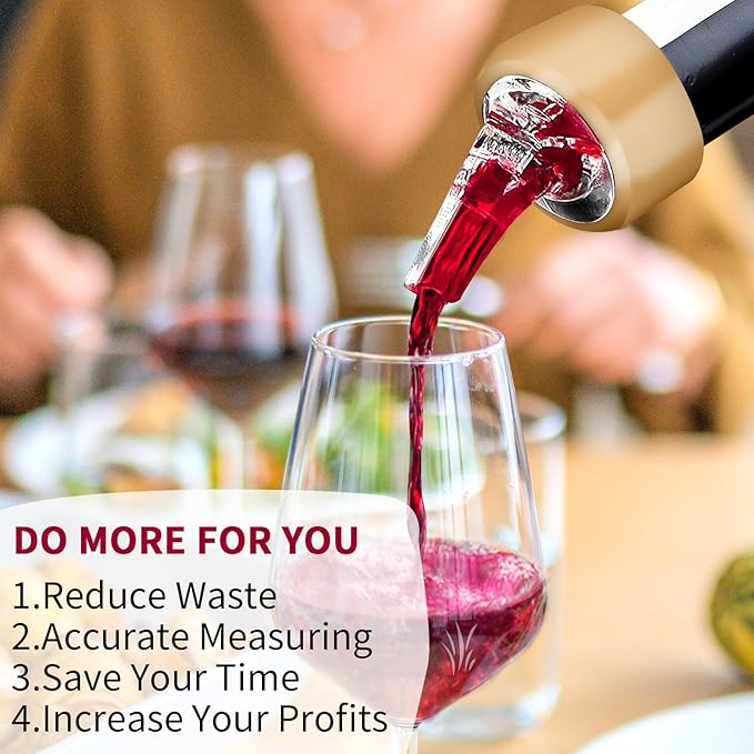 SuproBarware Automatic Measured Bottle Pourer - Quick Shot Spirit Measure Pourer Drinks Wine Cocktail Dispenser Home Bar Tools - 1oz/30ml (mix color 4 pack)