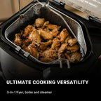 Masterbuilt® 3-in-1 10 Liter XL Electric Turkey Fryer plus Boiler and Steamer Combination with Drain Basket and Breakaway Safety Cord in Stainless Steel